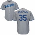 Men's Majestic Los Angeles Dodgers #35 Brett Anderson Authentic Grey Road Cool Base MLB Jersey