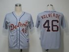 mlb detroit tigers #46 valverde grey