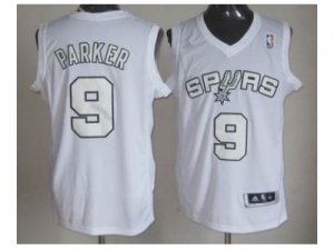 nba san antonio spurs #9 tony parker white-1[revolution 30 swingman]