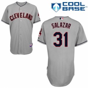 Men\'s Majestic Cleveland Indians #31 Danny Salazar Authentic Grey Road Cool Base MLB Jersey