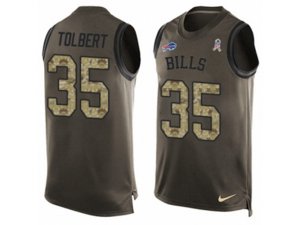 Nike Buffalo Bills #35 Mike Tolbert Limited Green Salute to Service Tank Top NFL Jersey