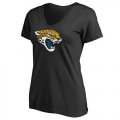 Womens Jacksonville Jaguars Pro Line Primary Team Logo Slim Fit T-Shirt Black