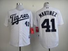 MLB Detroit Tigers #41 MARTINEZ White Jerseys