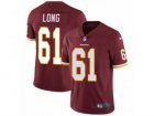 Mens Nike Washington Redskins #61 Spencer Long Vapor Untouchable Limited Burgundy Red Team Color NFL Jersey