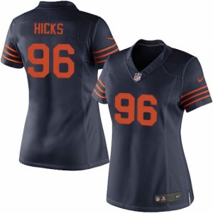 Womens Nike Chicago Bears #96 Akiem Hicks Limited Navy Blue 1940s Throwback Alternate NFL Jersey