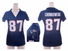 Nike Women New England Patriots #87 Rob Gronkowski blue jerseys[draft him ii top]