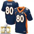 Nike Denver Broncos #80 Vernon Davis Navy Blue Alternate Super Bowl 50 Men Stitched NFL New Elite Jersey