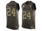 Men Nike Philadelphia Eagles #24 Corey Graham Limited Green Salute to Service Tank Top NFL Jersey