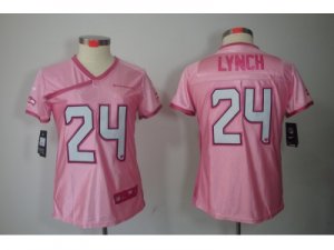 Nike Women Seattle Seahawks #24 Marshawn Lynch Pink Jerseys