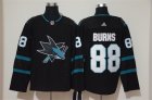 Sharks #88 Brent Burns Black Adidas Jersey
