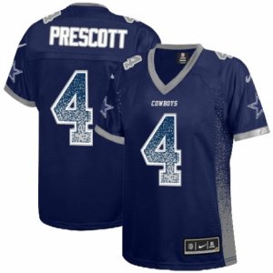 Women\'s Nike Dallas Cowboys #4 Dak Prescott Limited Navy Blue Drift Fashion NFL Jersey