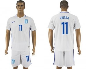 Greece #11 Vintra Home Soccer Country Jersey