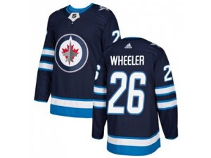 Youth Adidas Winnipeg Jets #26 Blake Wheeler Navy Blue Home Authentic Stitched NHL Jersey