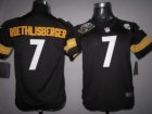 Nike Women Pittsburgh Steelers #7 Ben Roethlisberger Black[80 Anniversary Patch]Jersey