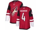 Men Adidas Phoenix Coyotes #4 Niklas Hjalmarsson Maroon Home Authentic Stitched NHL Jersey