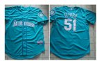 mlb seattle mariners #51 ichiro lt.blue