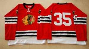 NHL Mitchell And Ness 1960-61 Chicago Blackhawks #35 Noname red Throwback jerseys