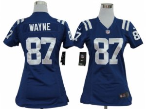 Nike Women nfl Indianapolis Colts #87 Reggie Wayne Blue jerseys