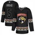 Panthers #5 Aaron Ekblad Black Team Logos Fashion Adidas Jersey