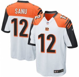 Men\'s Nike Cincinnati Bengals #12 Mohamed Sanu Game White NFL Jersey