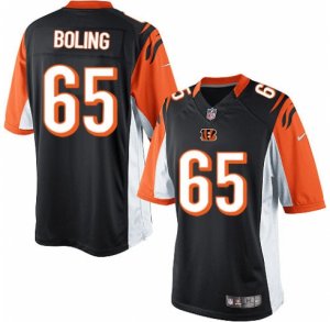 Men\'s Nike Cincinnati Bengals #65 Clint Boling Limited Black Team Color NFL Jersey