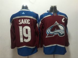 Avalanche #19 Joe Sakic Red Adidas Jersey