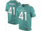 Nike Miami Dolphins #41 Byron Maxwell Elite Aqua Green Team Color NFL Jersey
