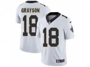 Mens Nike New Orleans Saints #18 Garrett Grayson Vapor Untouchable Limited White NFL Jersey