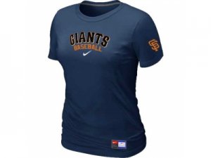WomenSan Francisco Giants Nike D.Blue Short Sleeve Practice T-Shirt