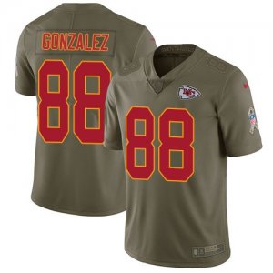 Nike Chiefs #88 Tony Gonzalez Olive Salute To Service Limited Jersey