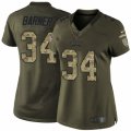 Women's Nike Philadelphia Eagles #34 Kenjon Barner Limited Green Salute to Service NFL Jersey