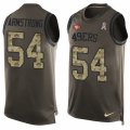 Mens Nike San Francisco 49ers #54 Ray-Ray Armstrong Limited Green Salute to Service Tank Top NFL Jersey