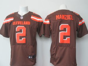 Nike Cleveland Browns #2 Johnny Manziel Brown Jerseys(Elite)