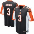 Mens Nike Cincinnati Bengals #3 Jeff Driskel Game Black Team Color NFL Jersey