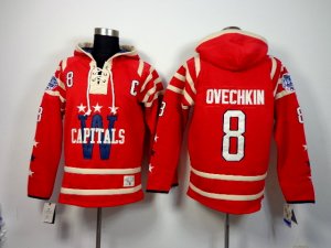 NHL Washington Capitals #8 Alex Ovechkin Red[pullover hooded sweatshirt]