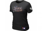 Women Detroit Tigers Nike Black Short Sleeve Practice T-Shirt
