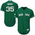Men's Majestic Boston Red Sox #35 Steven Wright Green Celtic Flexbase Authentic Collection MLB Jersey
