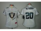 Nike Women NFL Oakland Raiders #20 Darren McFadden White(2012 Fem Fan Elite Jerseys)