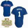 2011 world series mlb Texas Rangers #1 Elvis Andrus Blue