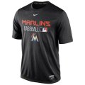 MLB Men's Miami Marlins Nike Legend Issue Performance T-Shirt - Black