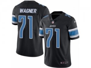 Mens Nike Detroit Lions #71 Ricky Wagner Limited Black Rush NFL Jersey