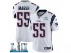 Men Nike New England Patriots #55 Cassius Marsh White Vapor Untouchable Limited Player Super Bowl LII NFL Jersey