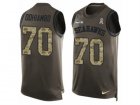 Mens Nike Seattle Seahawks #70 Rees Odhiambo Limited Green Salute to Service Tank Top NFL Jersey