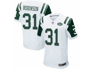 Mens Nike New York Jets #31 Khiry Robinson Elite White NFL Jersey