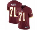 Mens Nike Washington Redskins #71 Charles Mann Vapor Untouchable Limited Burgundy Red Team Color NFL Jersey