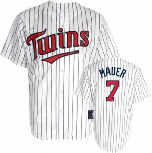 kids Minnesota Twins #7 Joe Mauer White[strip]