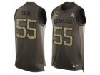 Nike Los Angeles Chargers #55 Junior Seau Limited Green Salute to Service Tank Top NFL Jersey