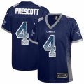 Women's Nike Dallas Cowboys #4 Dak Prescott Limited Navy Blue Drift Fashion NFL Jersey