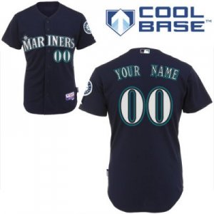Customized Seattle Mariners Jersey Blue Cool Base Baseball