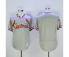 Men St.Louis Cardinals Blank Majestic Grey Flexbase Authentic Cooperstown Collection Jersey